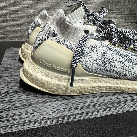 Adidas Ultra Boost Shoes Uncaged Oreo Non Dyed White Blue BA9616 - Men's Size 10 - Picture 9 of 16